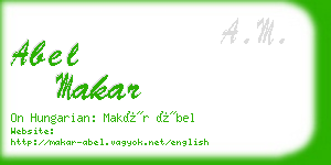 abel makar business card